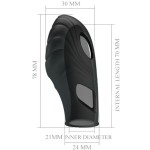 PRETTY LOVE - VIBRATORE DA DITA IN SILICONE LICH NERO